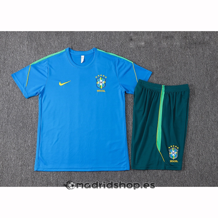 Chandal del Brasil Manga Corta 26-27 Azul - Pantalon Corto